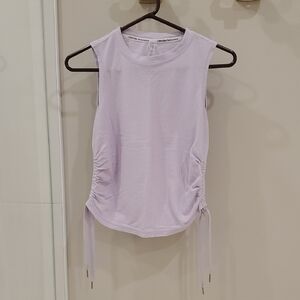 Calvin Klein Light Purple Ruched Tank Top
